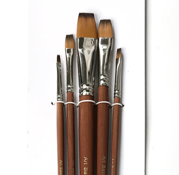 Pro Art Brush Sable Mix Set Flat & Round 4pc, Paint Brushes, Acrylic Paint  Brush Set, Paint Brushes Acrylic Painting, Small Paint Brushes, Paintbrush,  Acrylic Paint Brushes